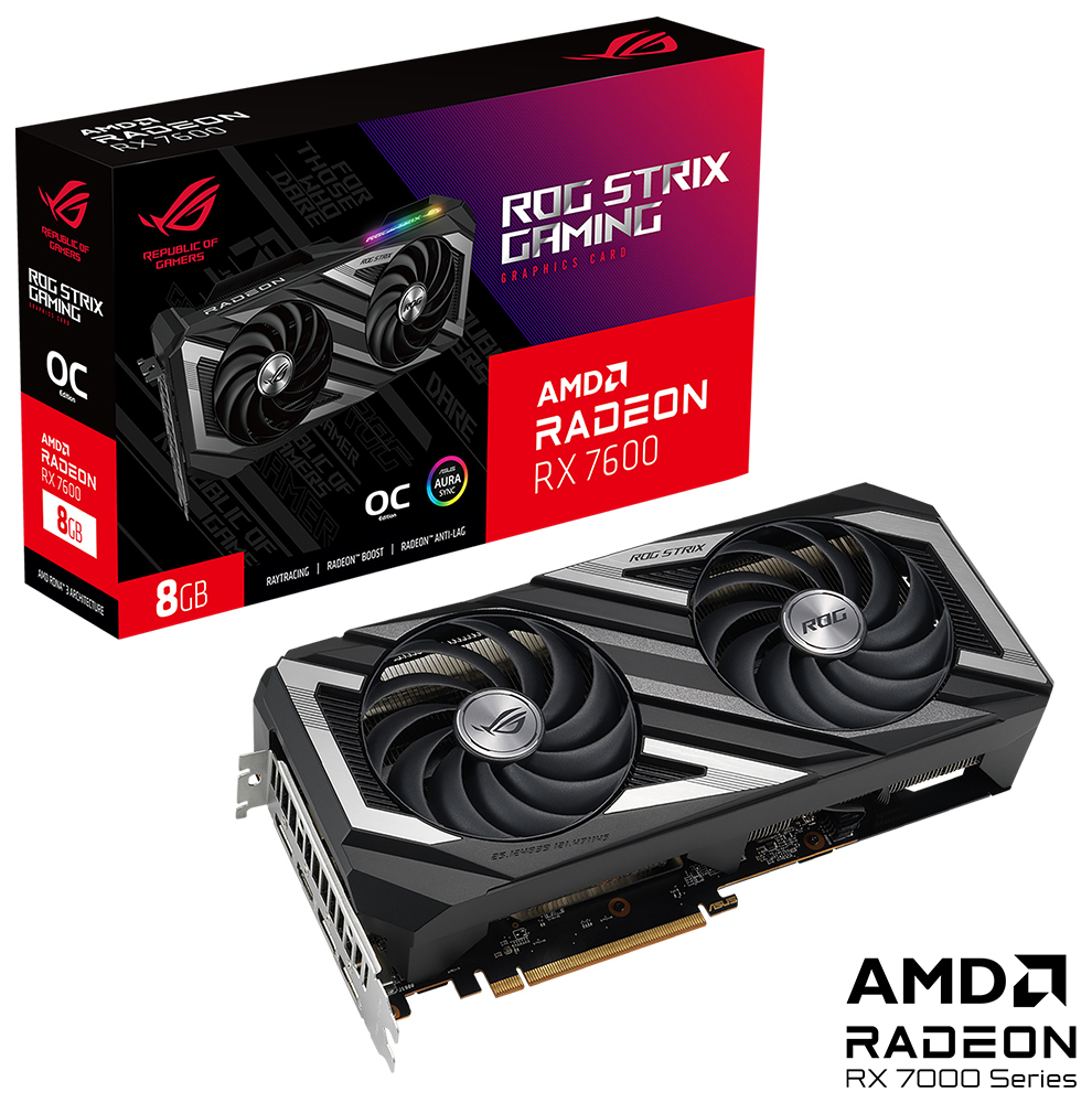 ROG Strix Radeon™ RX 7600 OC Edition 8GB GDDR6