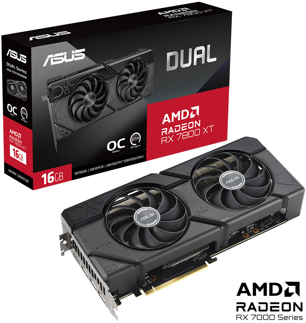 ASUS Dual Radeon™ RX 7800 XT OC Edition 16GB GDDR6