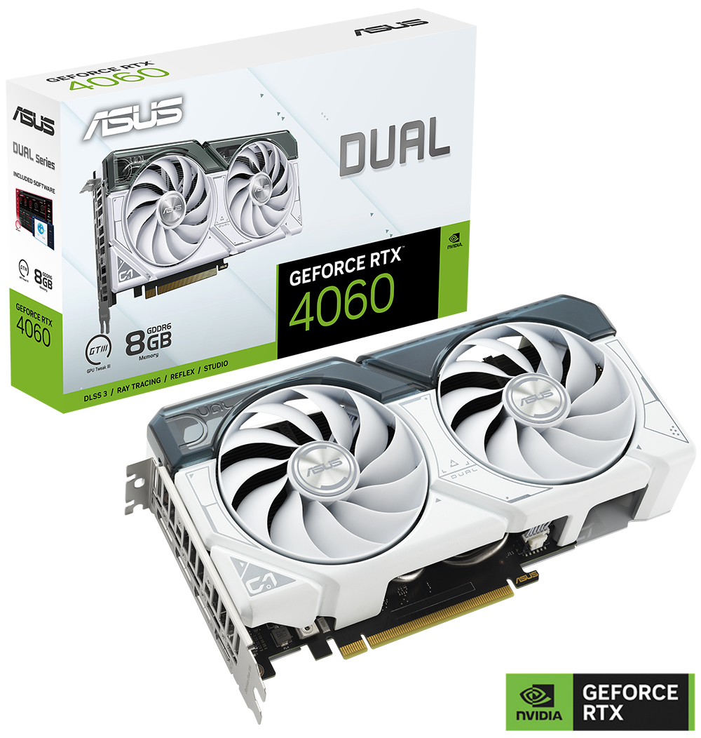 ASUS Dual GeForce RTX™ 4060 White Edition 8GB GDDR6