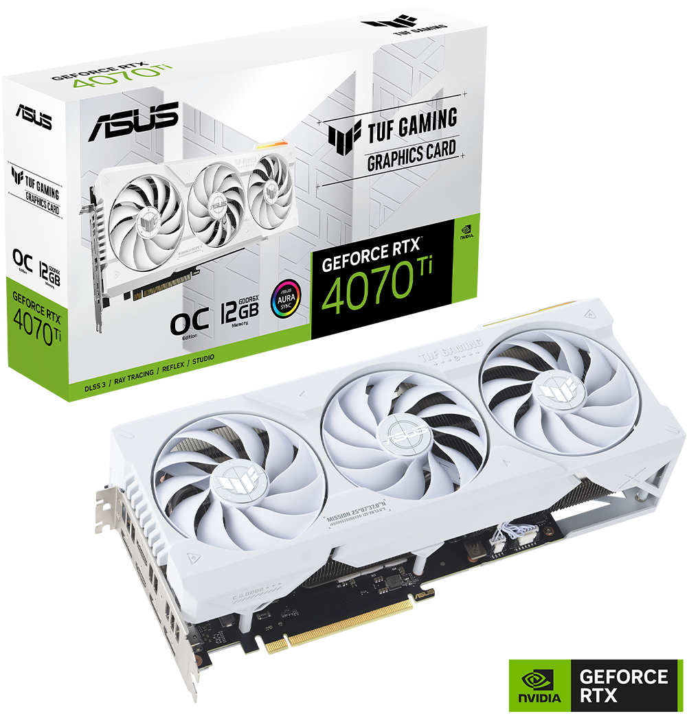ASUS TUF Gaming GeForce RTX™ 4070 Ti White OC Edition 12GB GDDR6X
