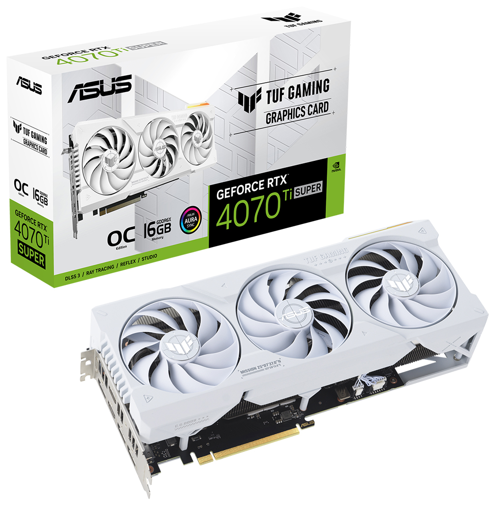 ASUS TUF Gaming GeForce RTX™ 4070 Ti SUPER 16GB GDDR6X White OC Edition