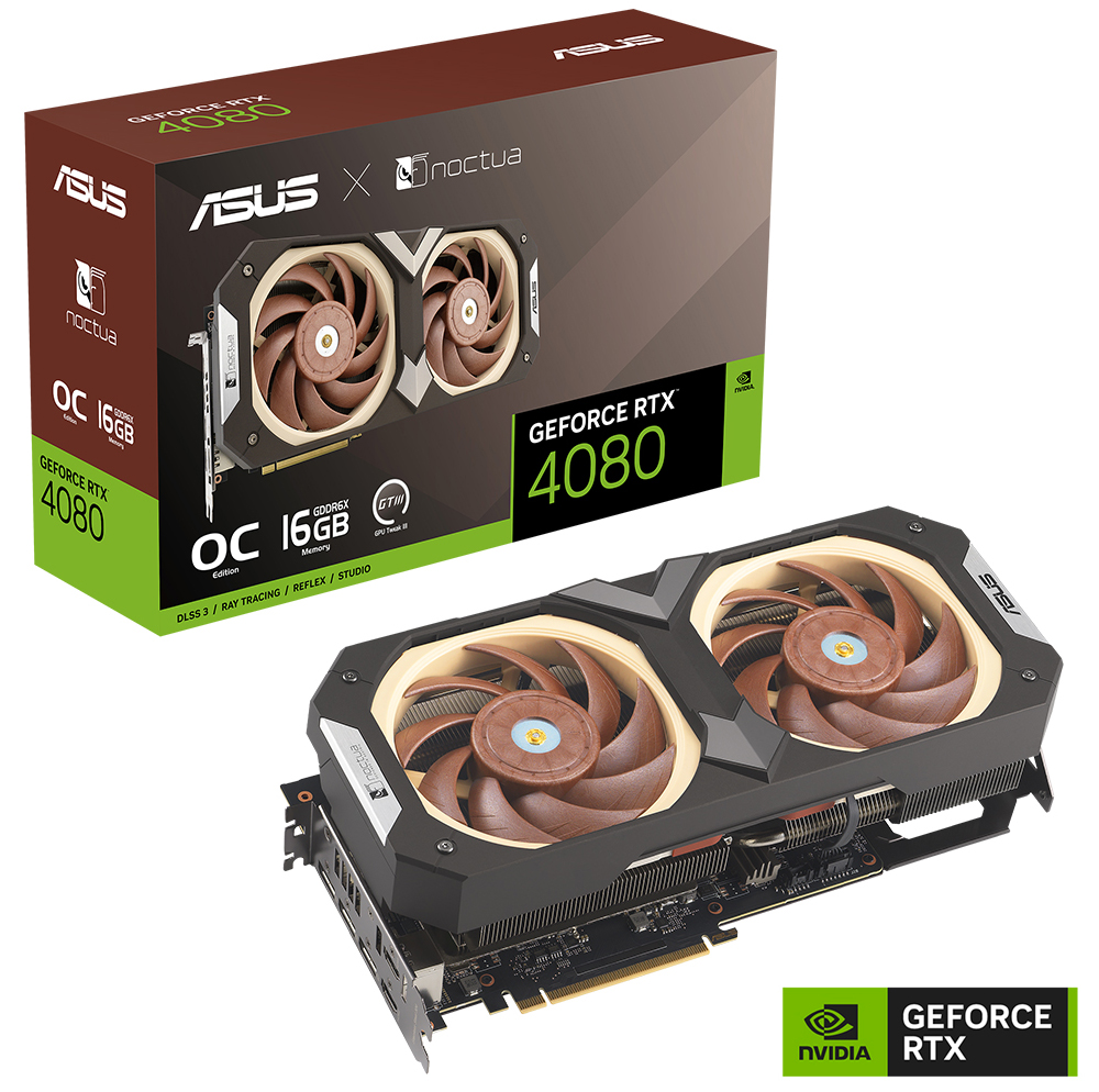 ASUS GeForce RTX™ 4080 16GB GDDR6X Noctua OC Edition